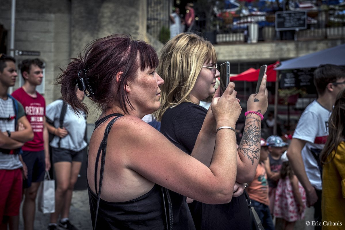 Dans la cité médiévale de Carcassonne le 14 juillet 2020 In the medieval city of Carcassonne on July 14, 2020 Eric Cabanis Photojournalist