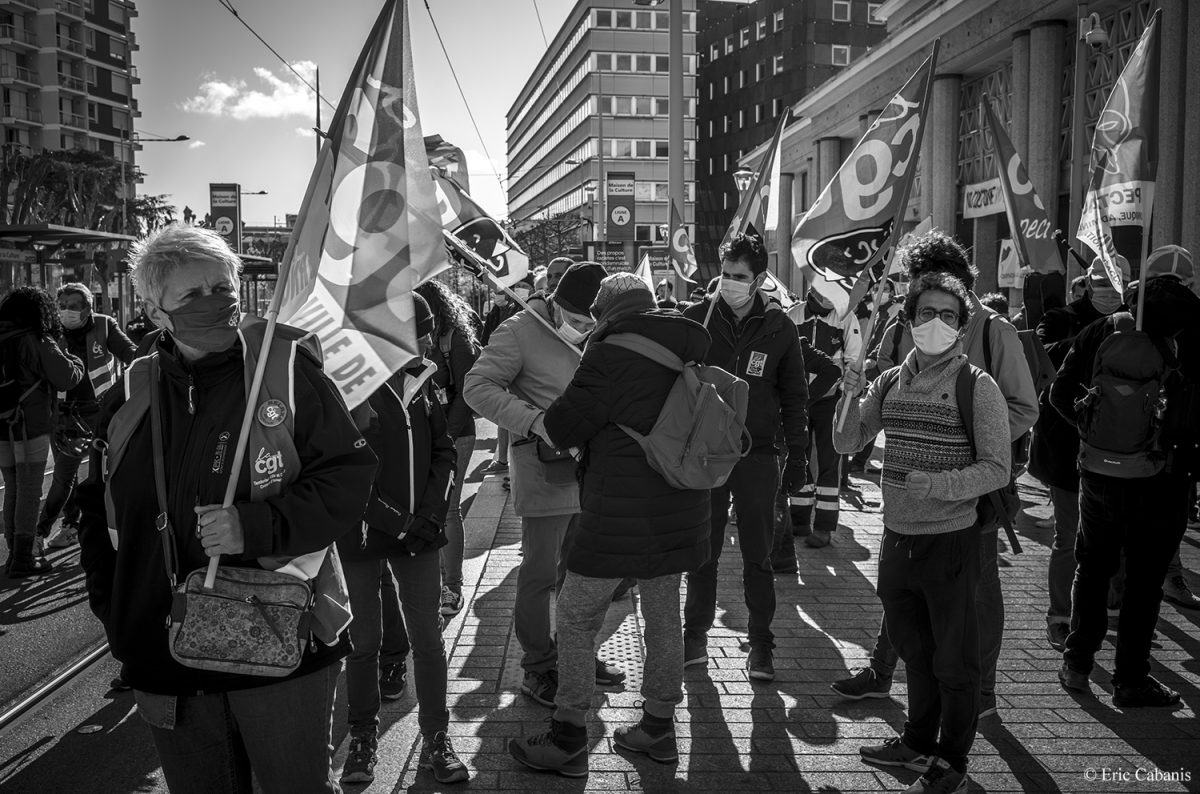 Manifestation contre la casse des services publics, 6 avril 2021, Clermont-Ferrand Eric Cabanis photographer