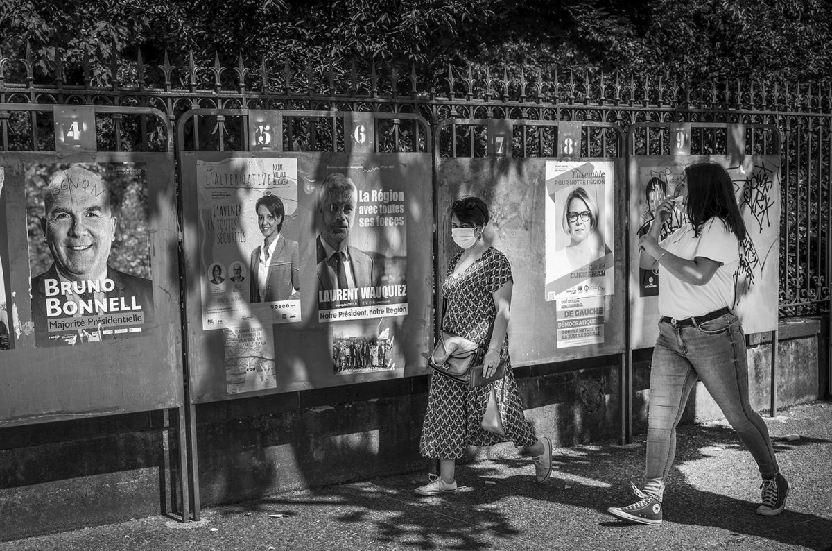 Panneaux électoraux à Clermont-Ferrand pour les élections régionales, 12 juin 2021 Eric Cabanis Photographer