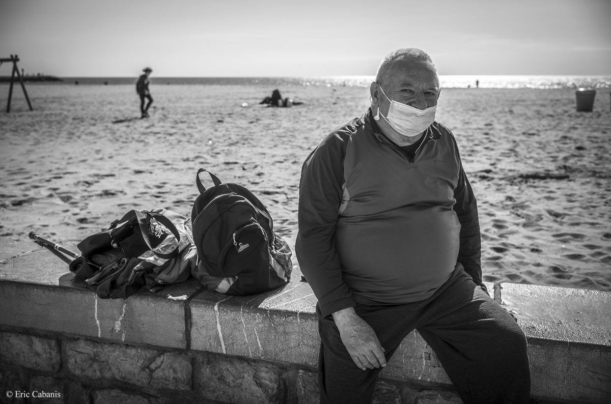 Jean-Louis sur la plage de Valgas-Plage le 13 mars 2021 Eric Cabanis Photographer